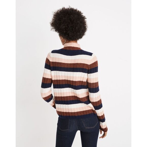 Madewell Women's Striped Evercrest Turtleneck Sweater - Small - Picture 3 of 8